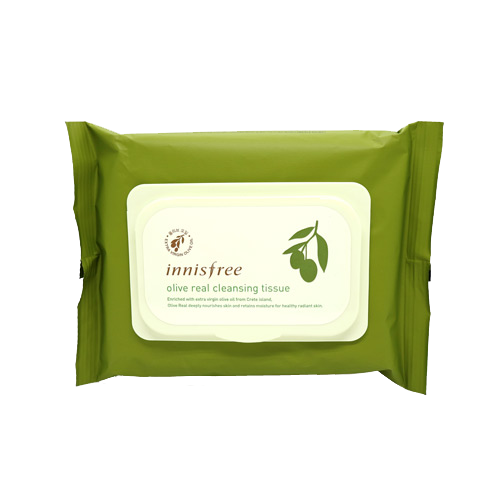 [Innisfree] Lenço Umedecido Olive Real Cleansing Tissue (30 unid.) 150g 🇰🇷
